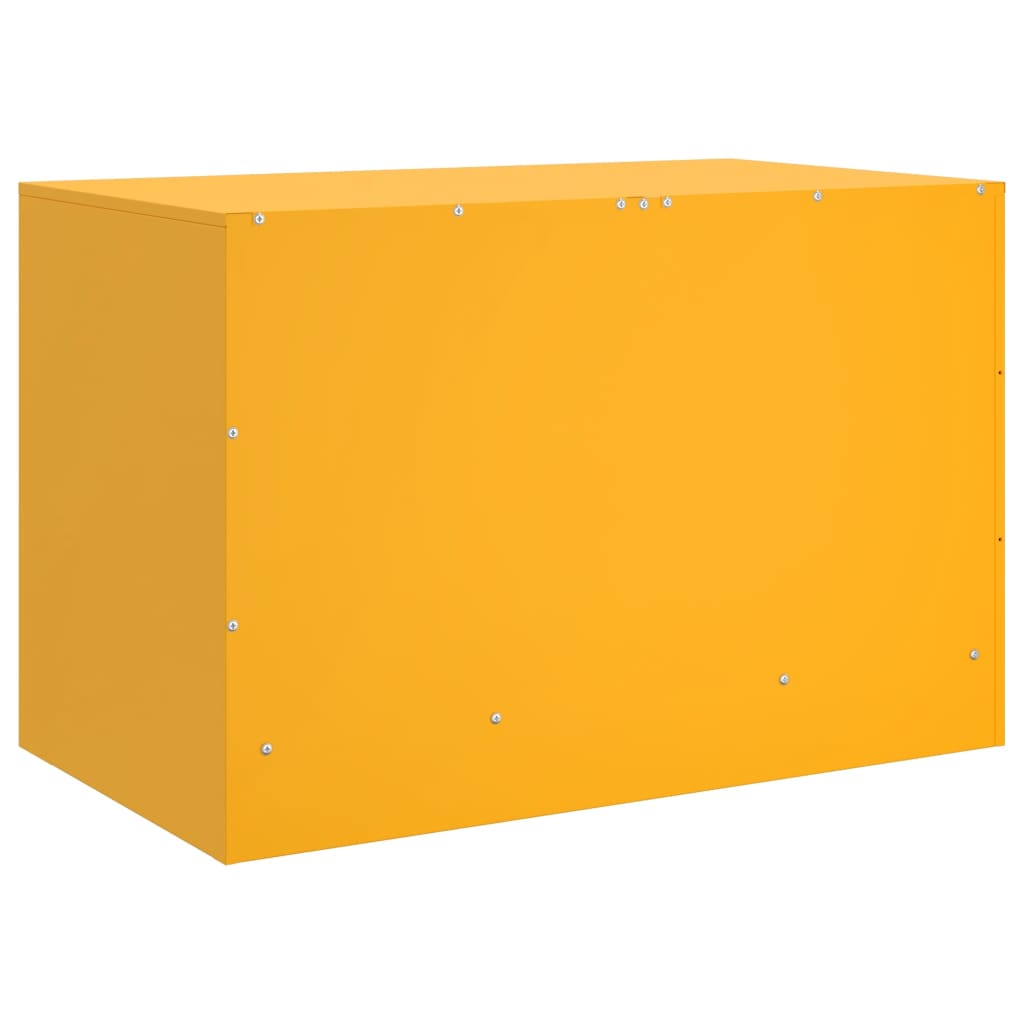 vidaXL Szafki pod telewizor, 2 szt., musztardowe, 67x39x44 cm, stalowe