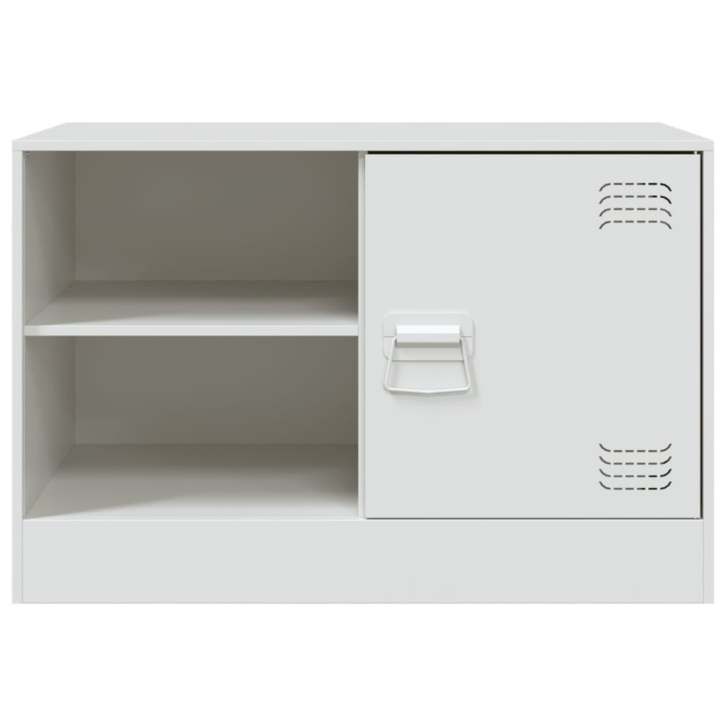 vidaXL Szafki pod telewizor, 2 szt., białe, 67x39x44 cm, stalowe