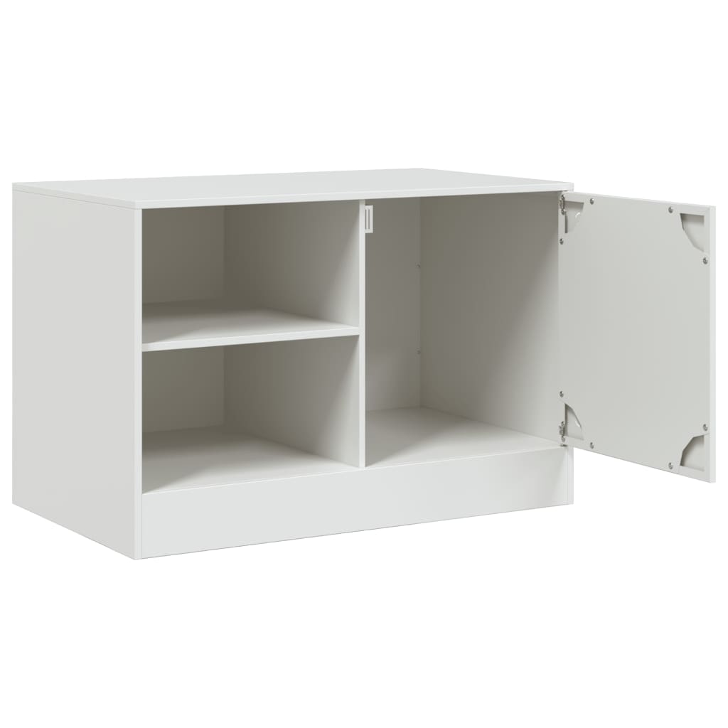 vidaXL Szafki pod telewizor, 2 szt., białe, 67x39x44 cm, stalowe