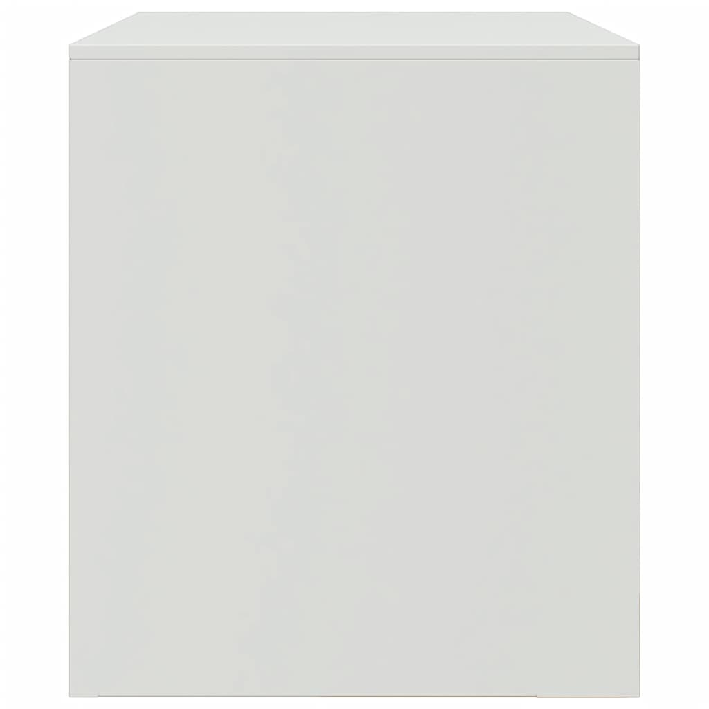 vidaXL Szafki pod telewizor, 2 szt., białe, 67x39x44 cm, stalowe