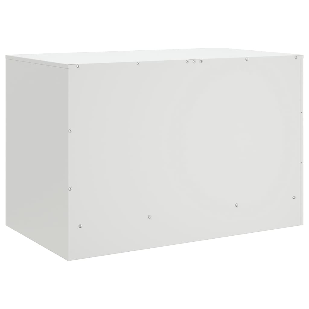 vidaXL Szafki pod telewizor, 2 szt., białe, 67x39x44 cm, stalowe