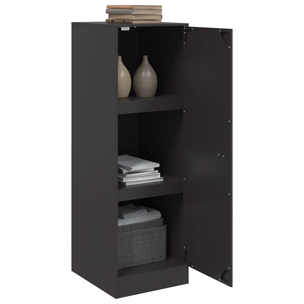 vidaXL Szafka, czarna, 34,5x39x107 cm, stal