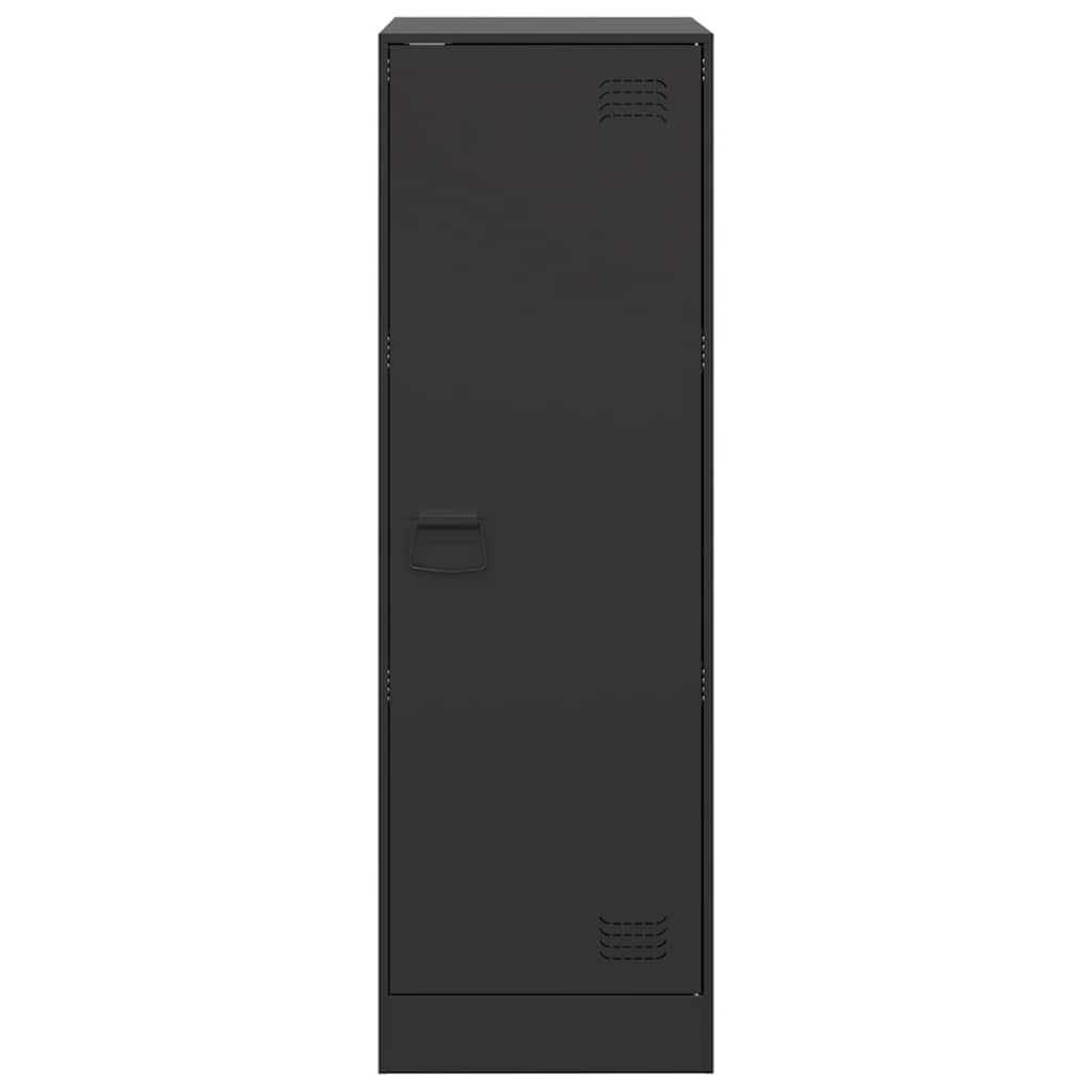 vidaXL Szafka, czarna, 34,5x39x107 cm, stal
