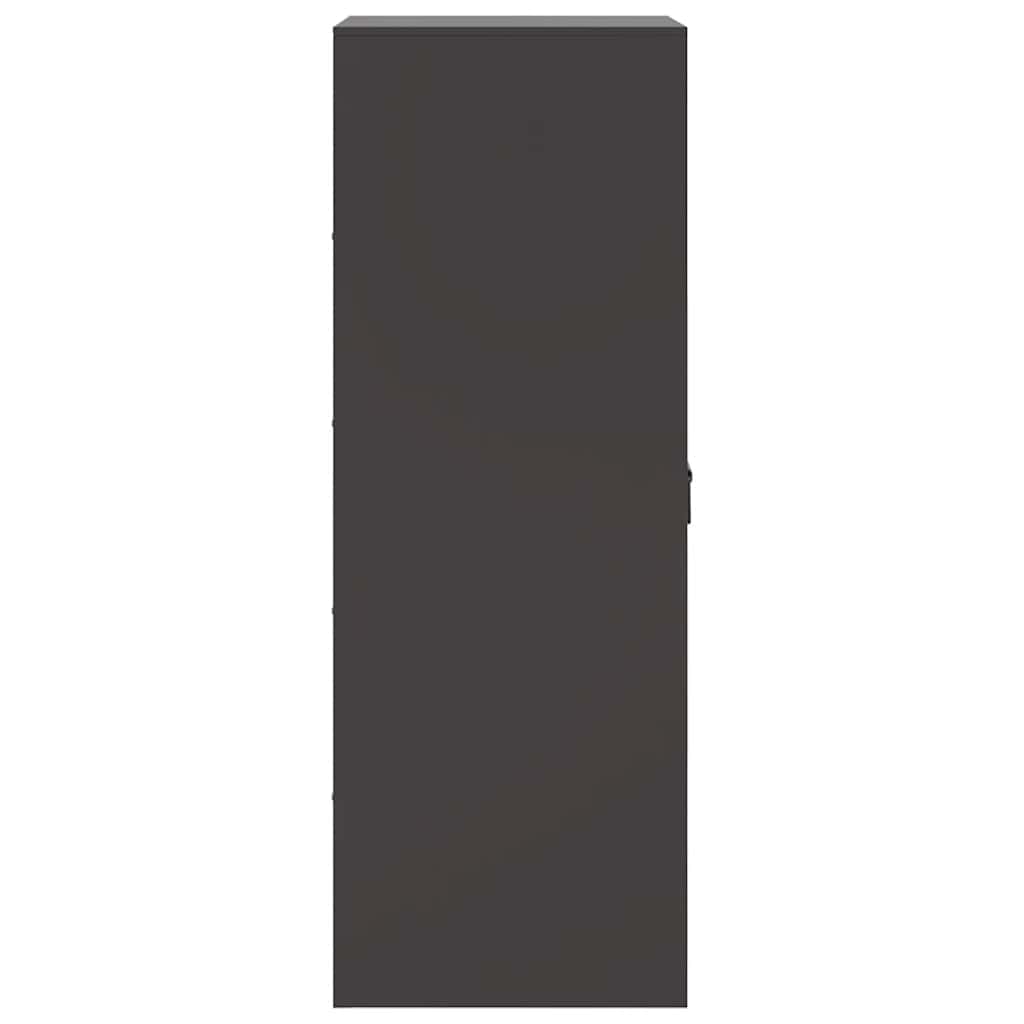 vidaXL Szafka, czarna, 34,5x39x107 cm, stal