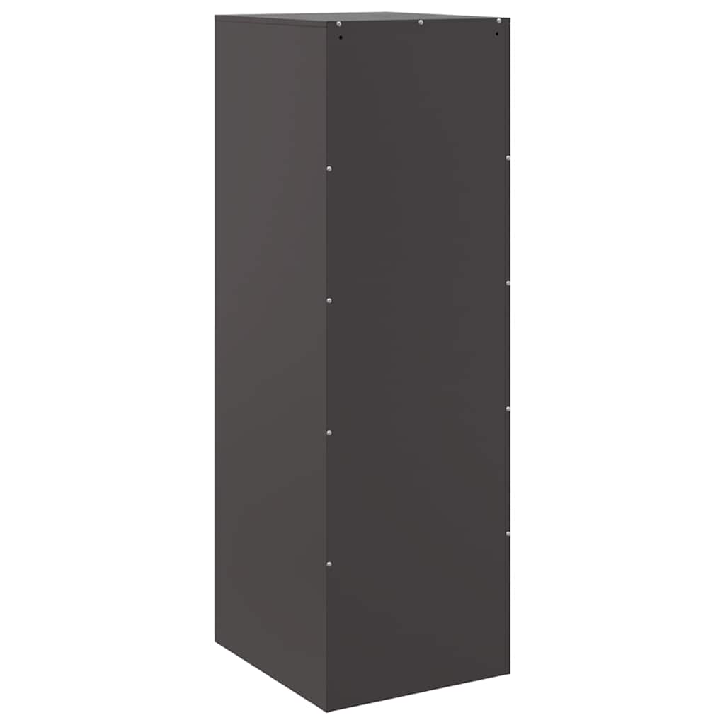 vidaXL Szafka, czarna, 34,5x39x107 cm, stal