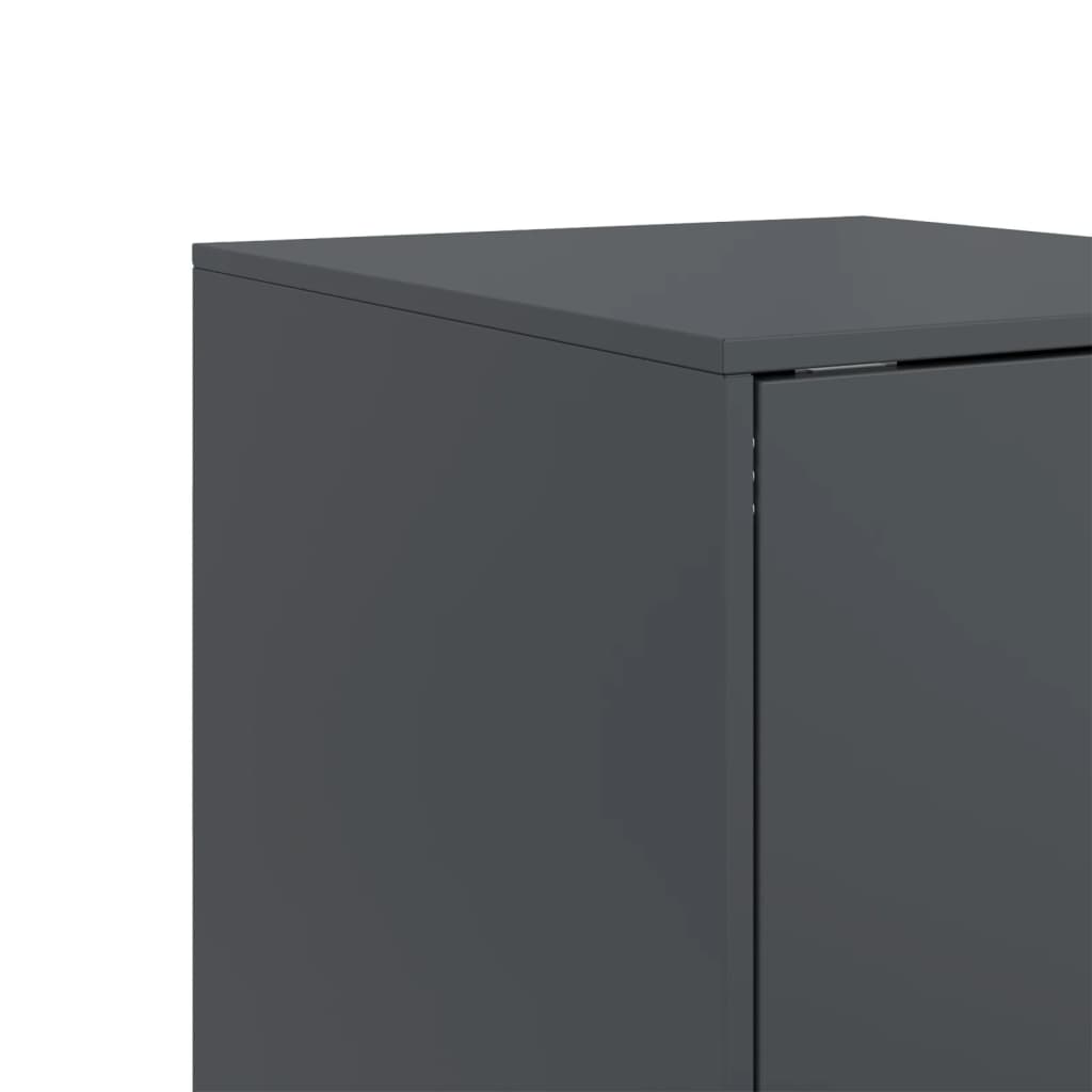 vidaXL Szafka, antracytowa, 34,5x39x107 cm, stal