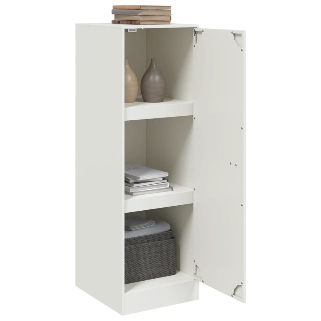 vidaXL Szafka, biała, 34,5x39x107 cm, stal