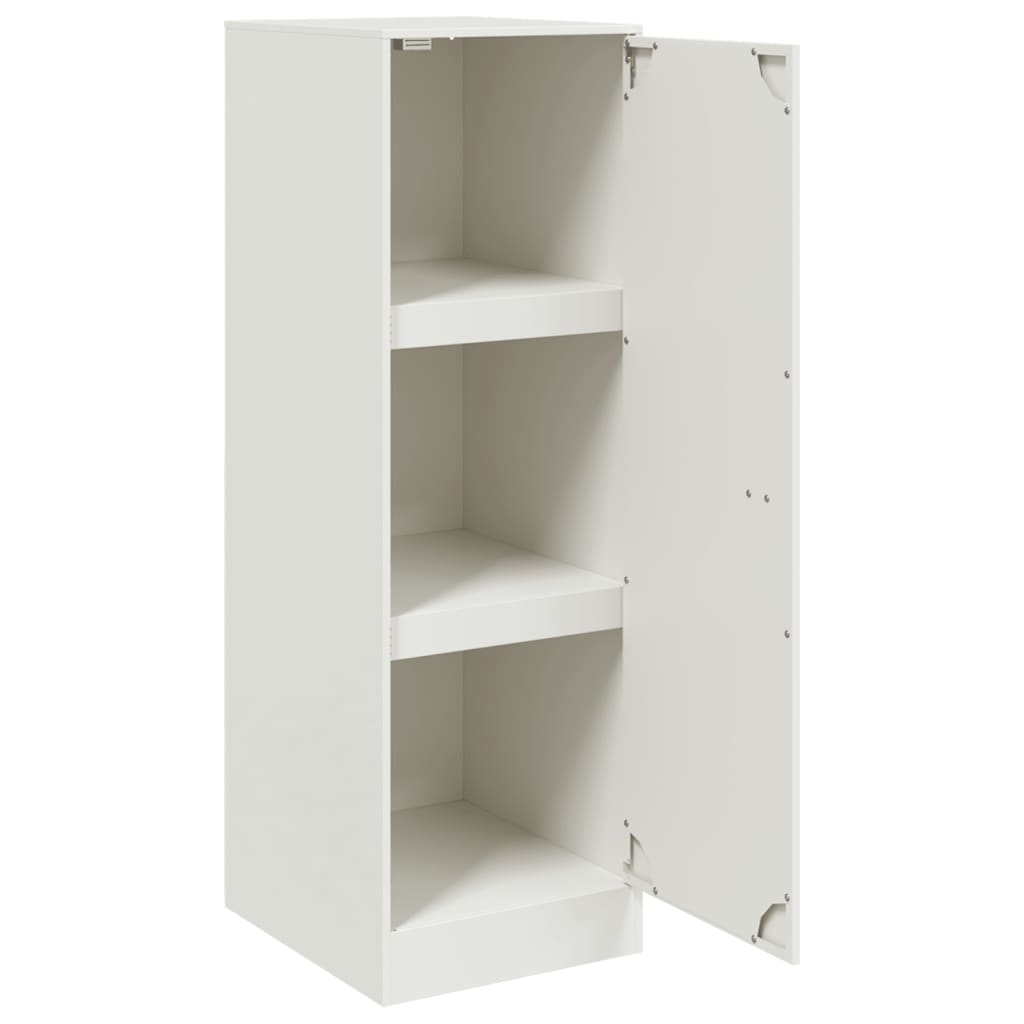 vidaXL Szafka, biała, 34,5x39x107 cm, stal