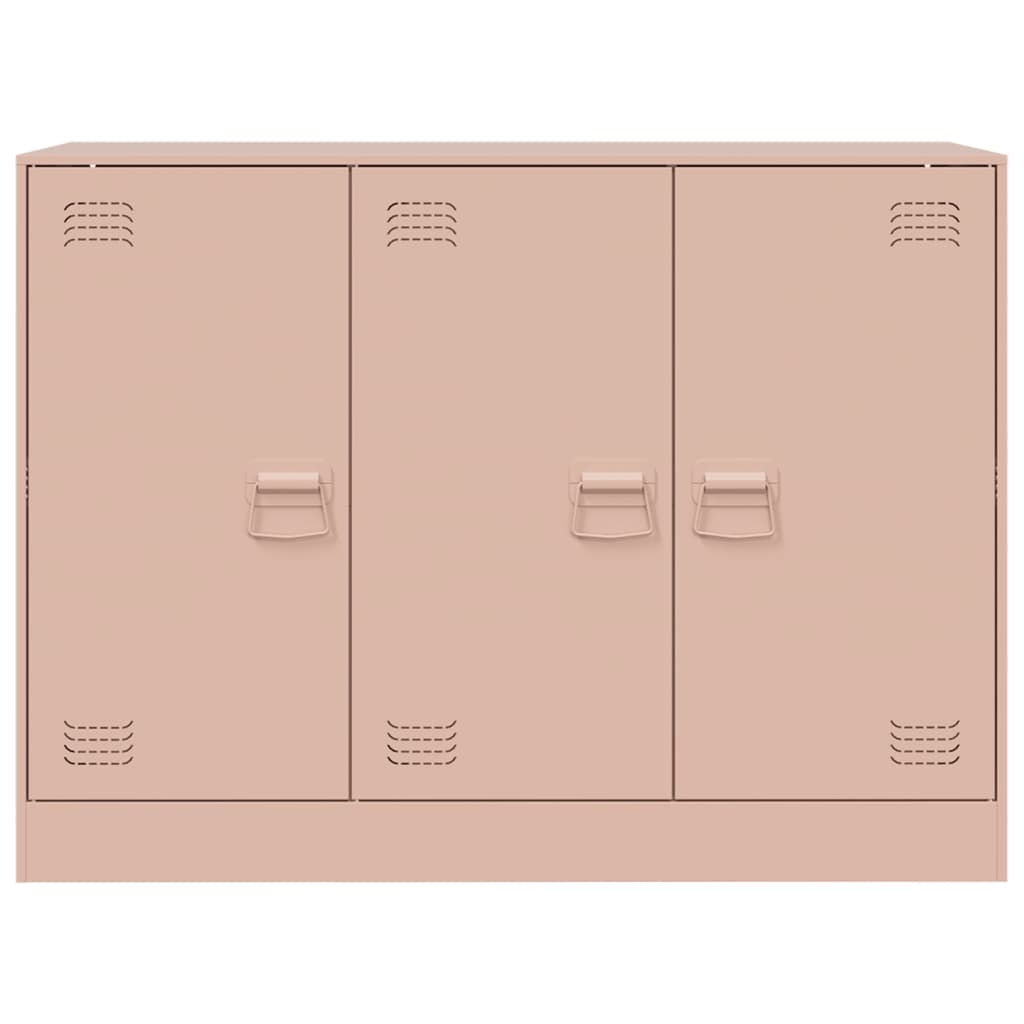 vidaXL Szafka, różowa, 99x39x73 cm, stal