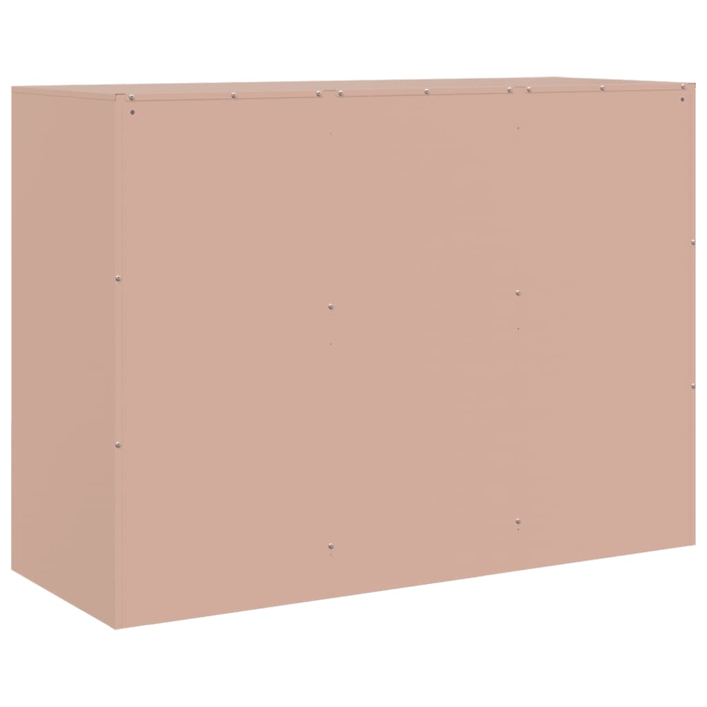 vidaXL Szafka, różowa, 99x39x73 cm, stal