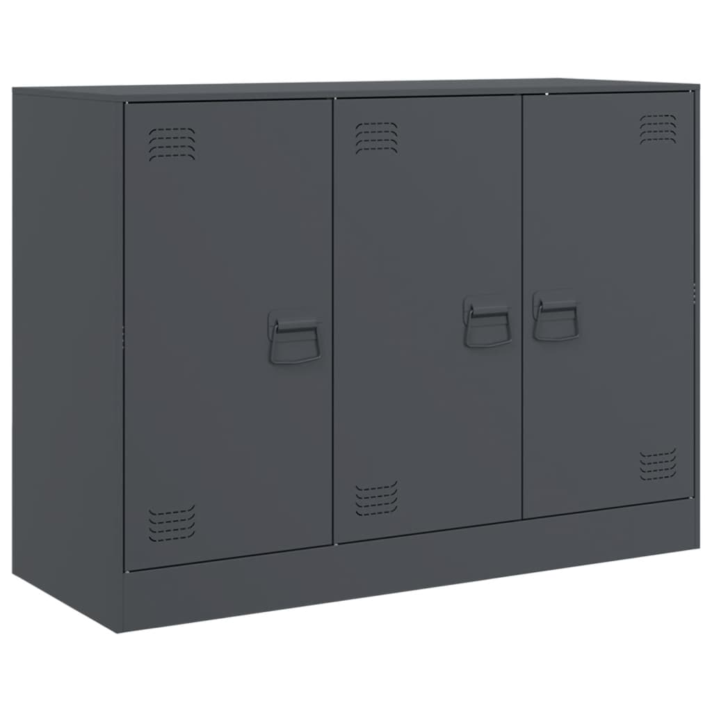 vidaXL Szafka, antracytowa, 99x39x73 cm, stal