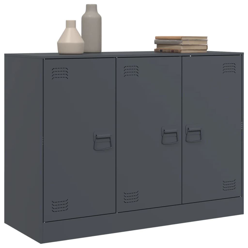 vidaXL Szafka, antracytowa, 99x39x73 cm, stal