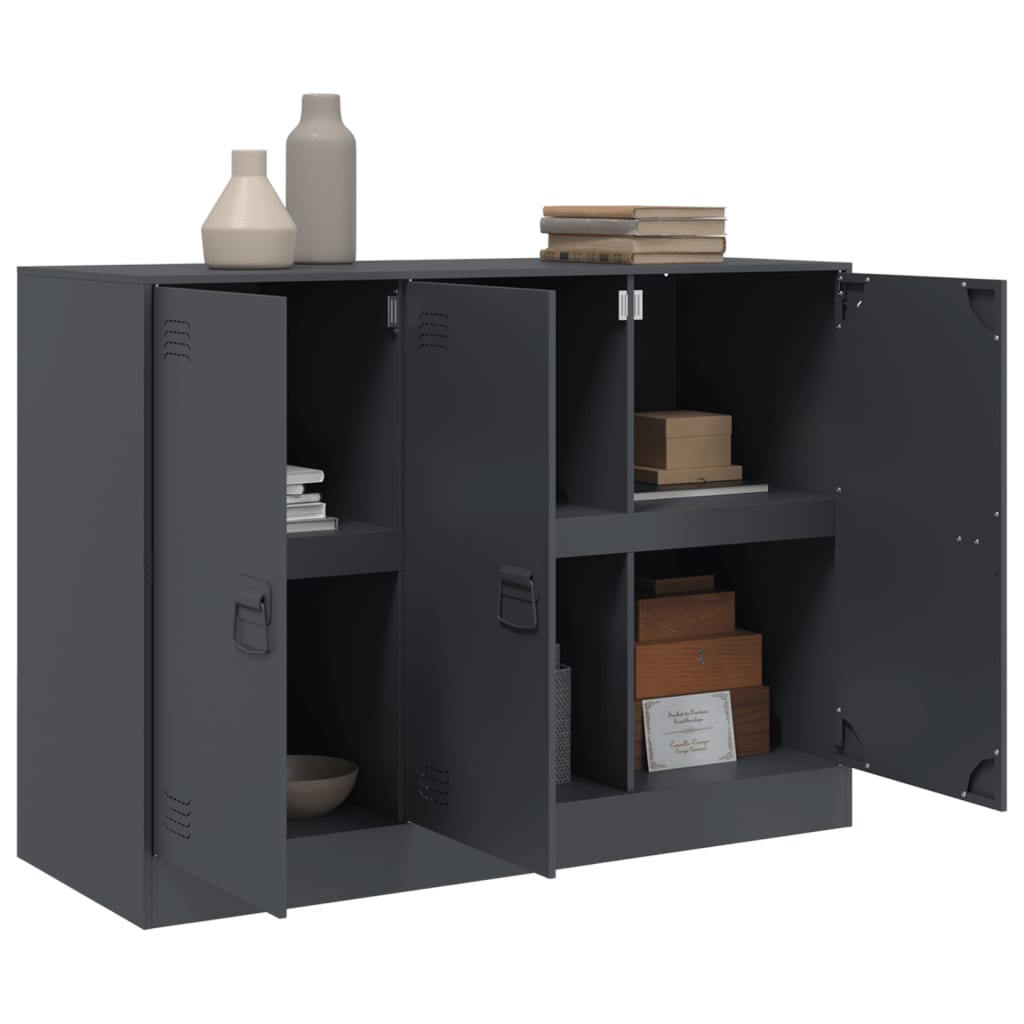 vidaXL Szafka, antracytowa, 99x39x73 cm, stal
