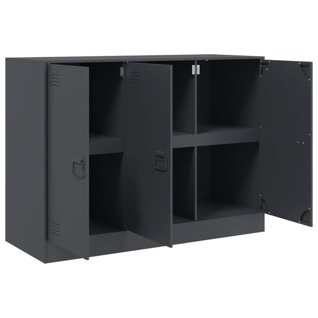 vidaXL Szafka, antracytowa, 99x39x73 cm, stal