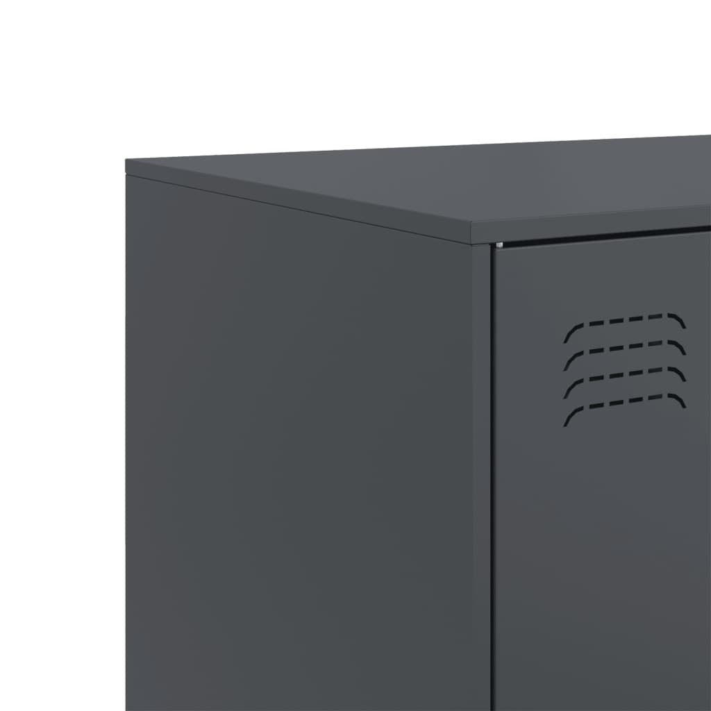 vidaXL Szafka, antracytowa, 99x39x73 cm, stal