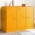 vidaXL Szafka, musztardowa, 99x39x73 cm, stal