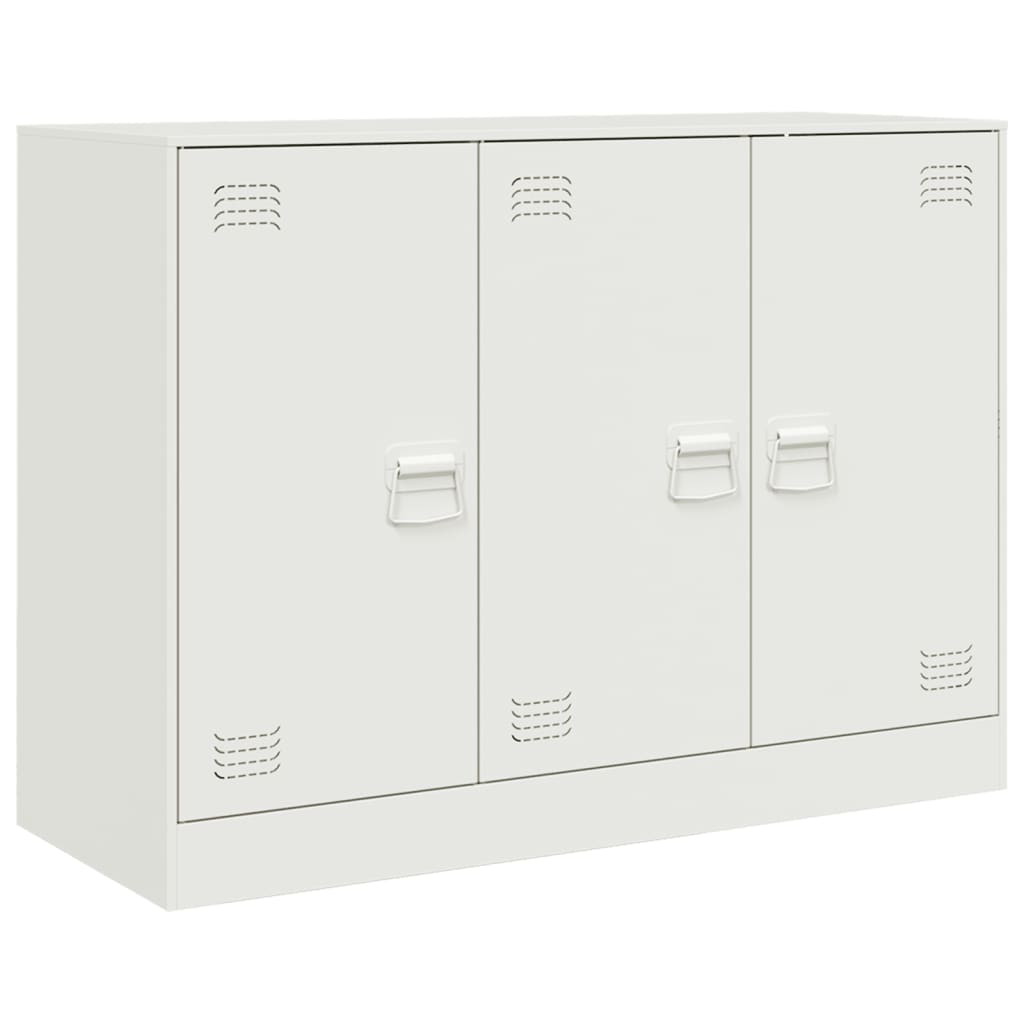 vidaXL Szafka, biała, 99x39x73 cm, stal