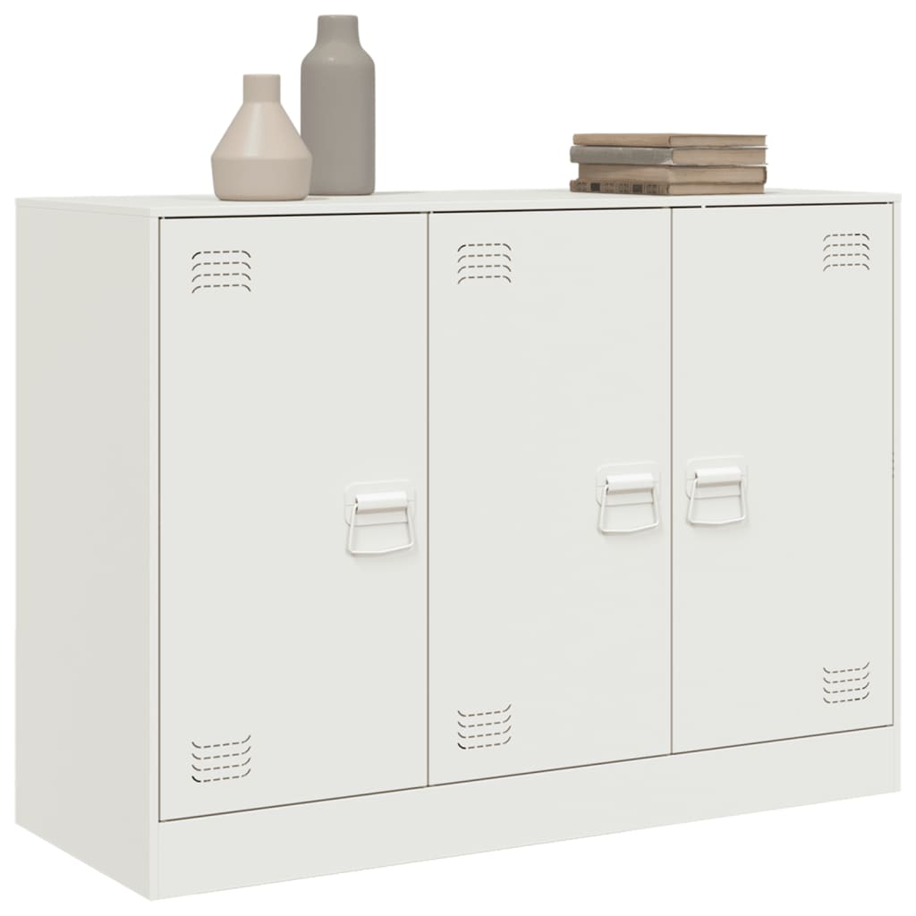 vidaXL Szafka, biała, 99x39x73 cm, stal
