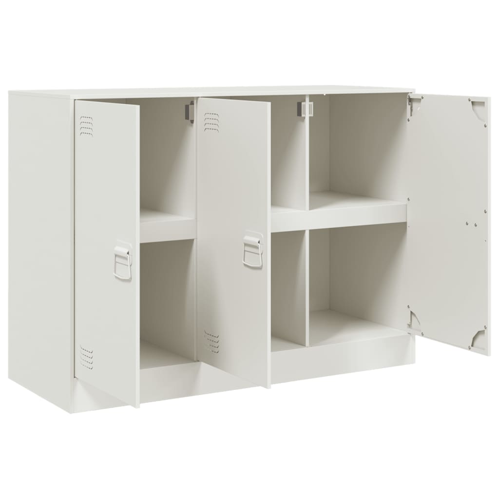 vidaXL Szafka, biała, 99x39x73 cm, stal