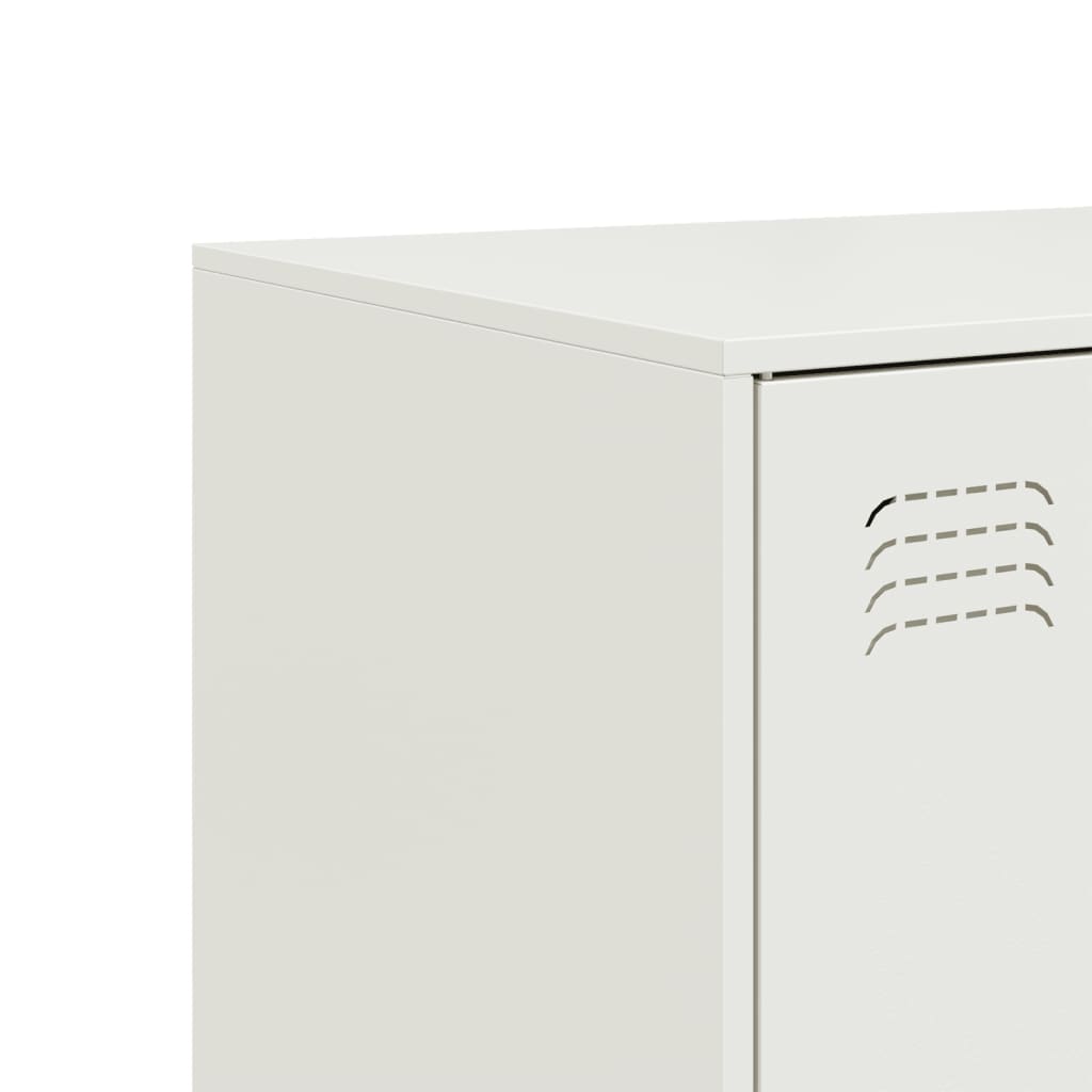 vidaXL Szafka, biała, 99x39x73 cm, stal