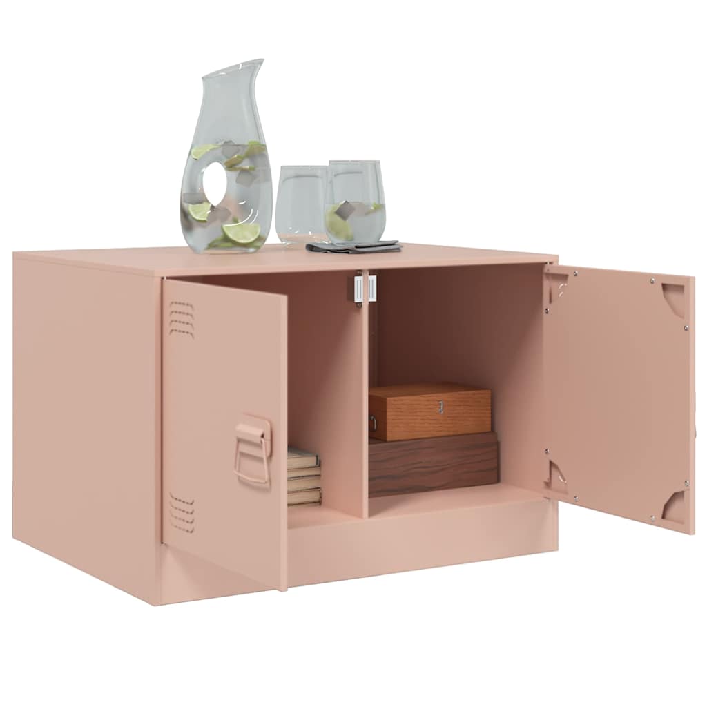 vidaXL Stolik kawowy, różowy, 67x50x44 cm, stal