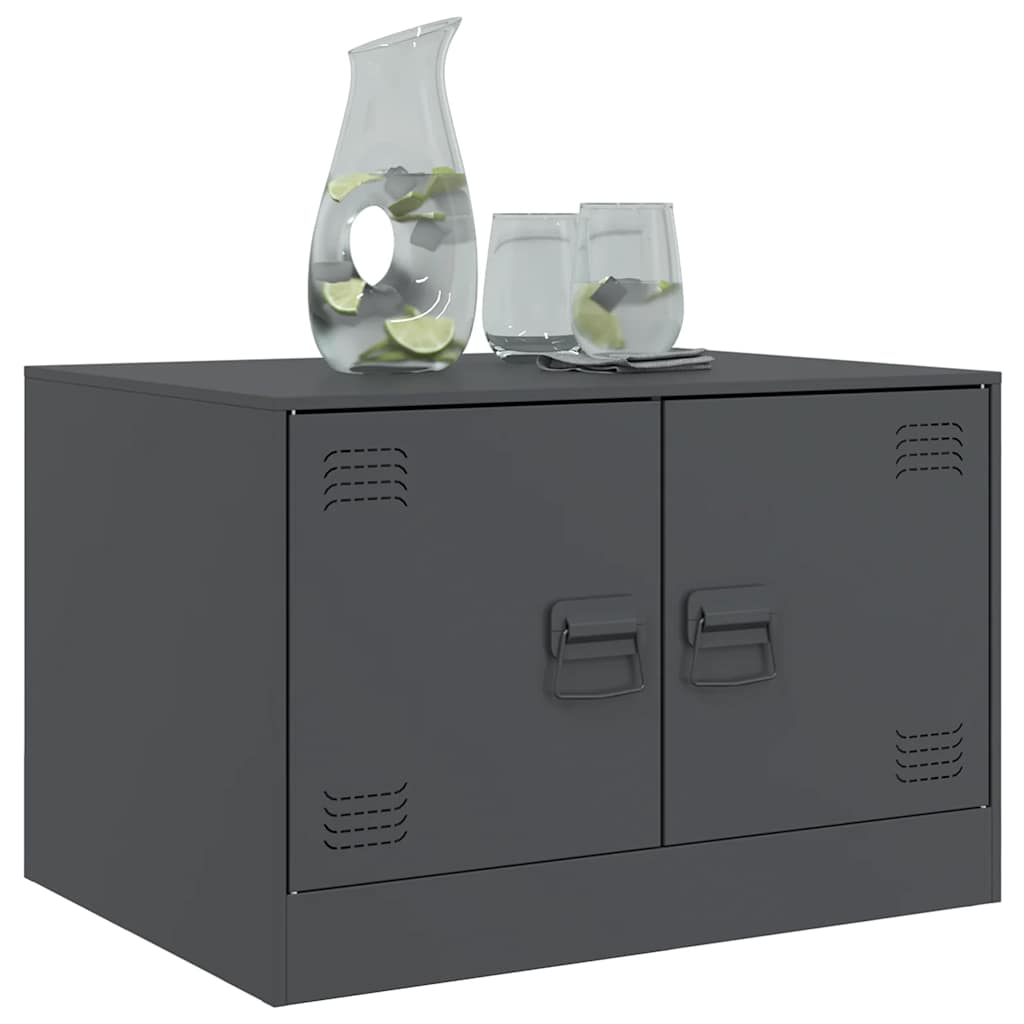 vidaXL Stolik kawowy, antracytowy, 67x50x44 cm, stal