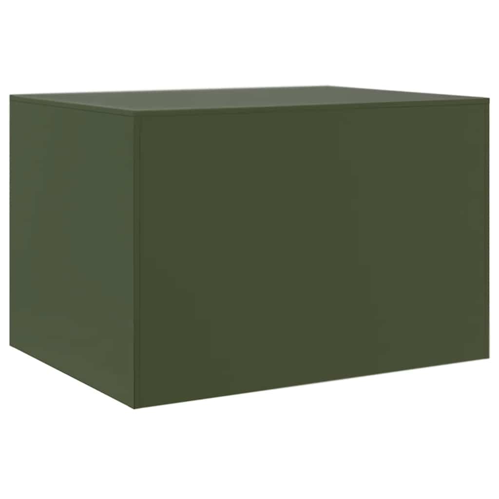 vidaXL Stolik kawowy, oliwkowy, 67x50x44 cm, stal