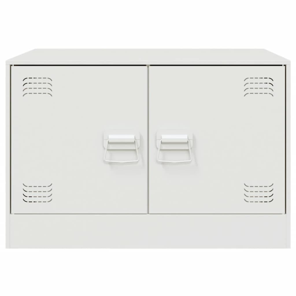 vidaXL Stolik kawowy, biały, 67x50x44 cm, stal