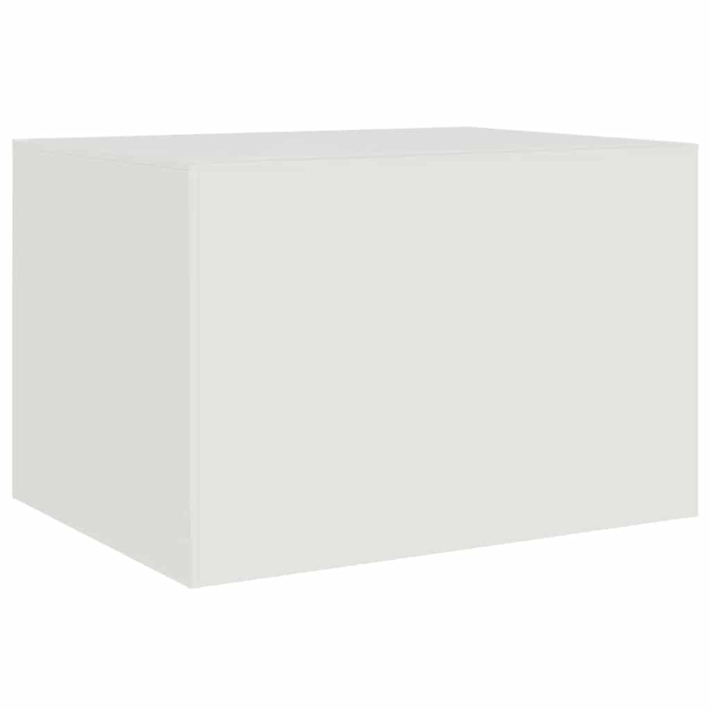 vidaXL Stolik kawowy, biały, 67x50x44 cm, stal
