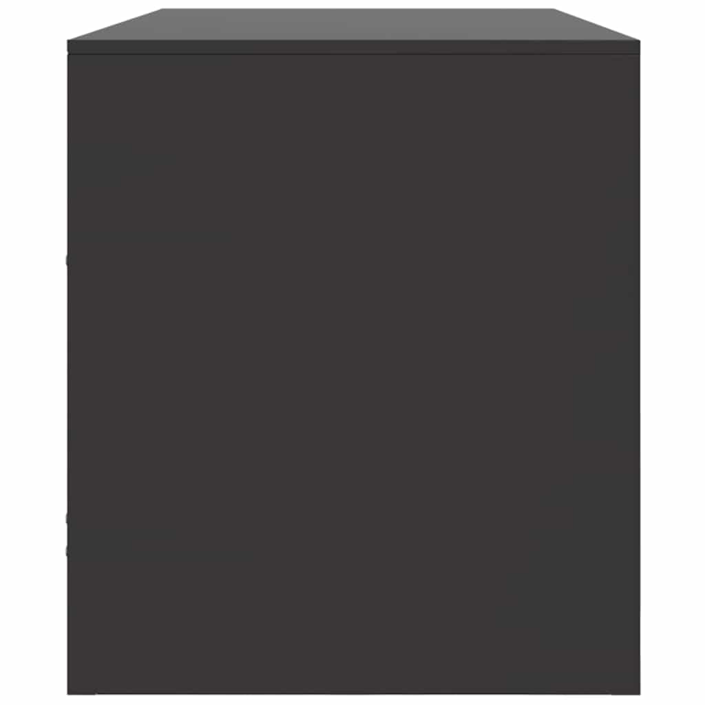 vidaXL Szafka pod telewizor, czarna, 99x39x44 cm, stalowa