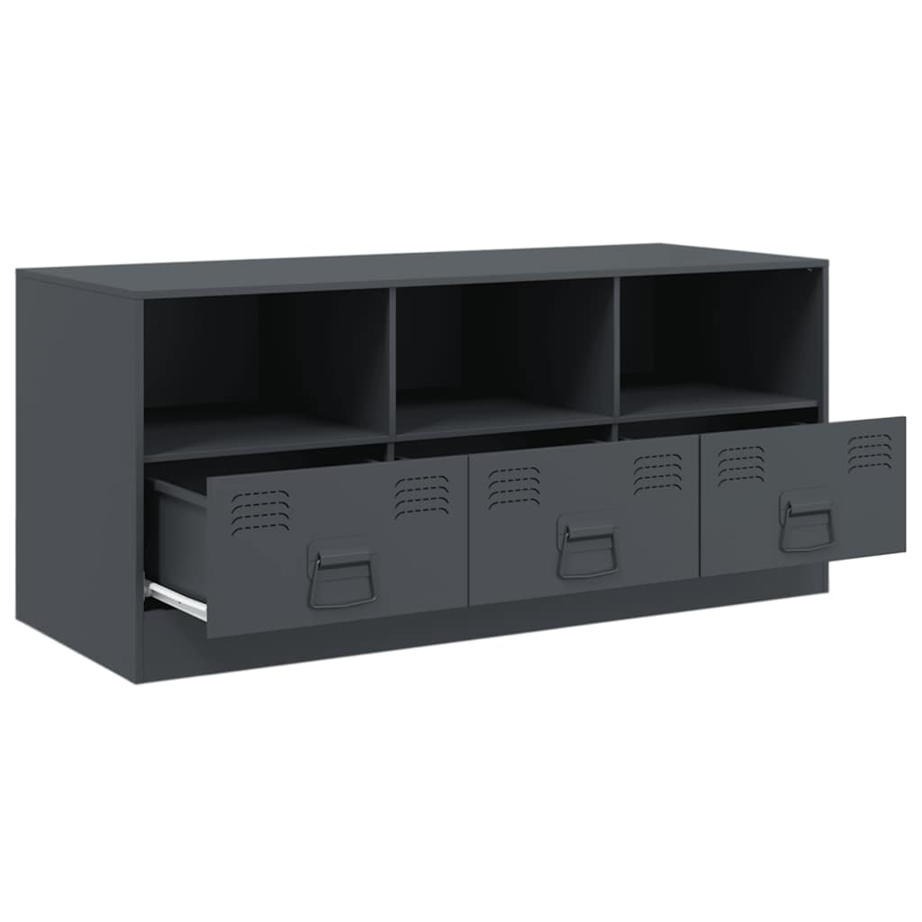 vidaXL Szafka pod telewizor, antracytowa, 99x39x44 cm, stalowa
