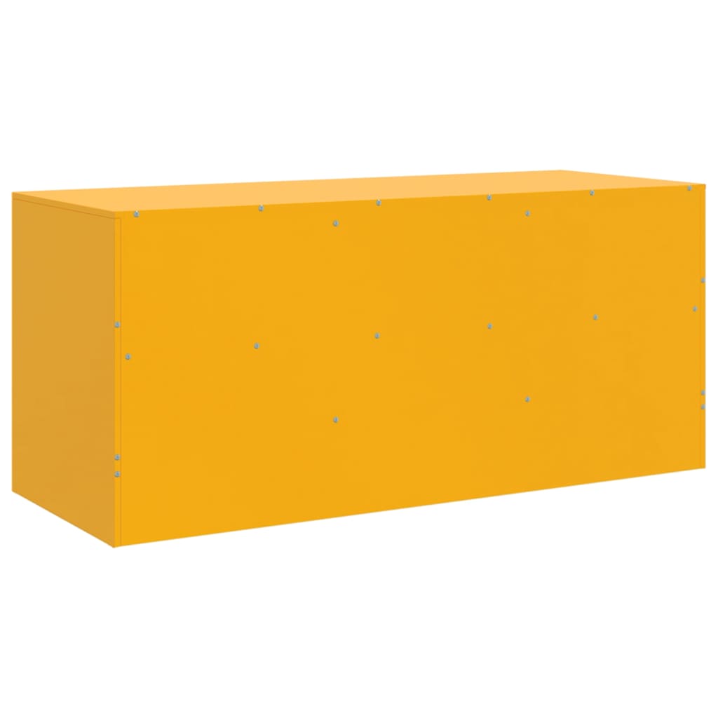 vidaXL Szafka pod telewizor, musztardowa, 99x39x44 cm, stalowa