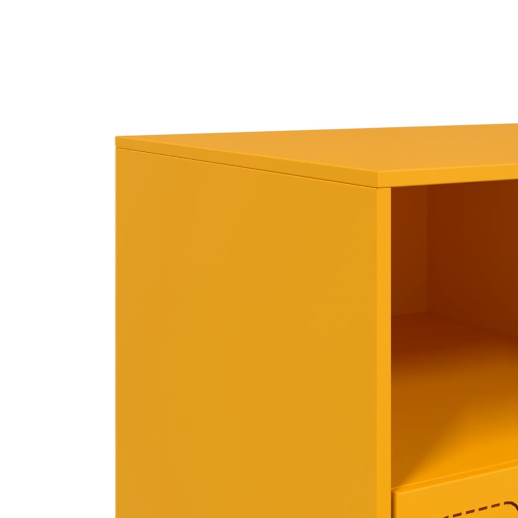 vidaXL Szafka pod telewizor, musztardowa, 99x39x44 cm, stalowa