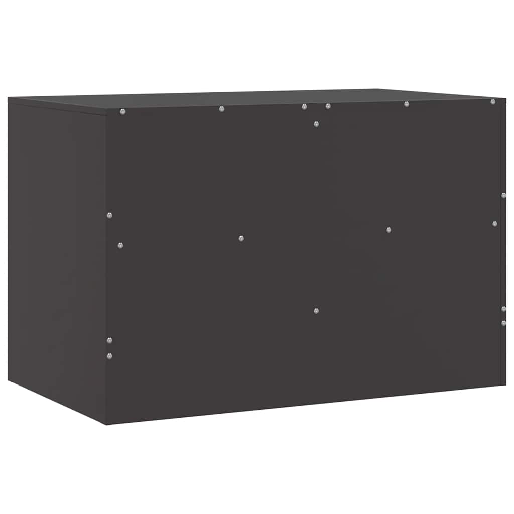 vidaXL Szafka pod telewizor, czarna, 67x39x44 cm, stalowa