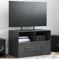 vidaXL Szafka pod telewizor, czarna, 67x39x44 cm, stalowa