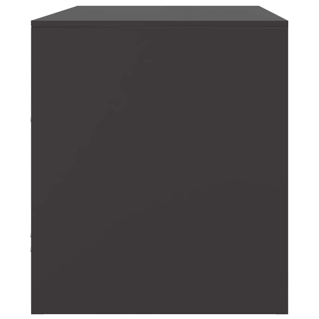 vidaXL Szafki pod telewizor, 2 szt., czarne, 67x39x44 cm, stalowe