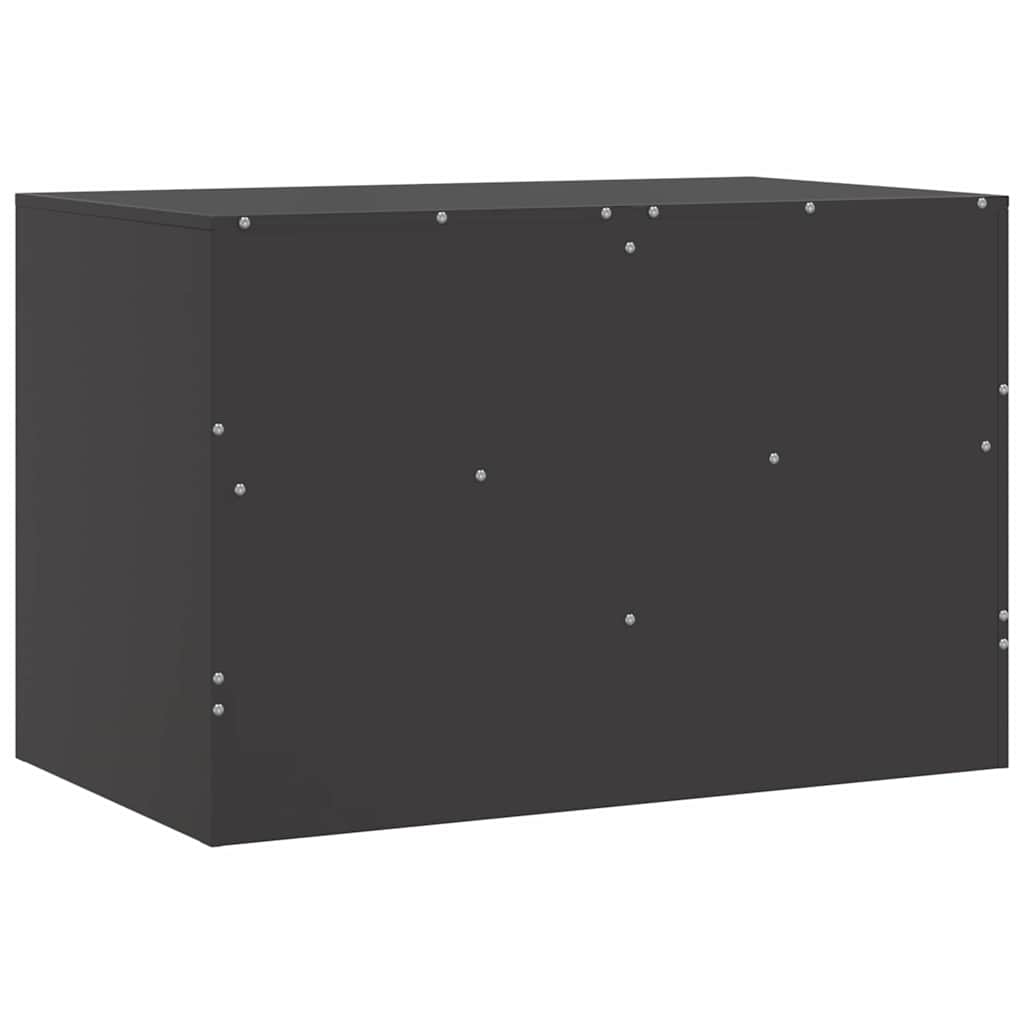 vidaXL Szafki pod telewizor, 2 szt., czarne, 67x39x44 cm, stalowe