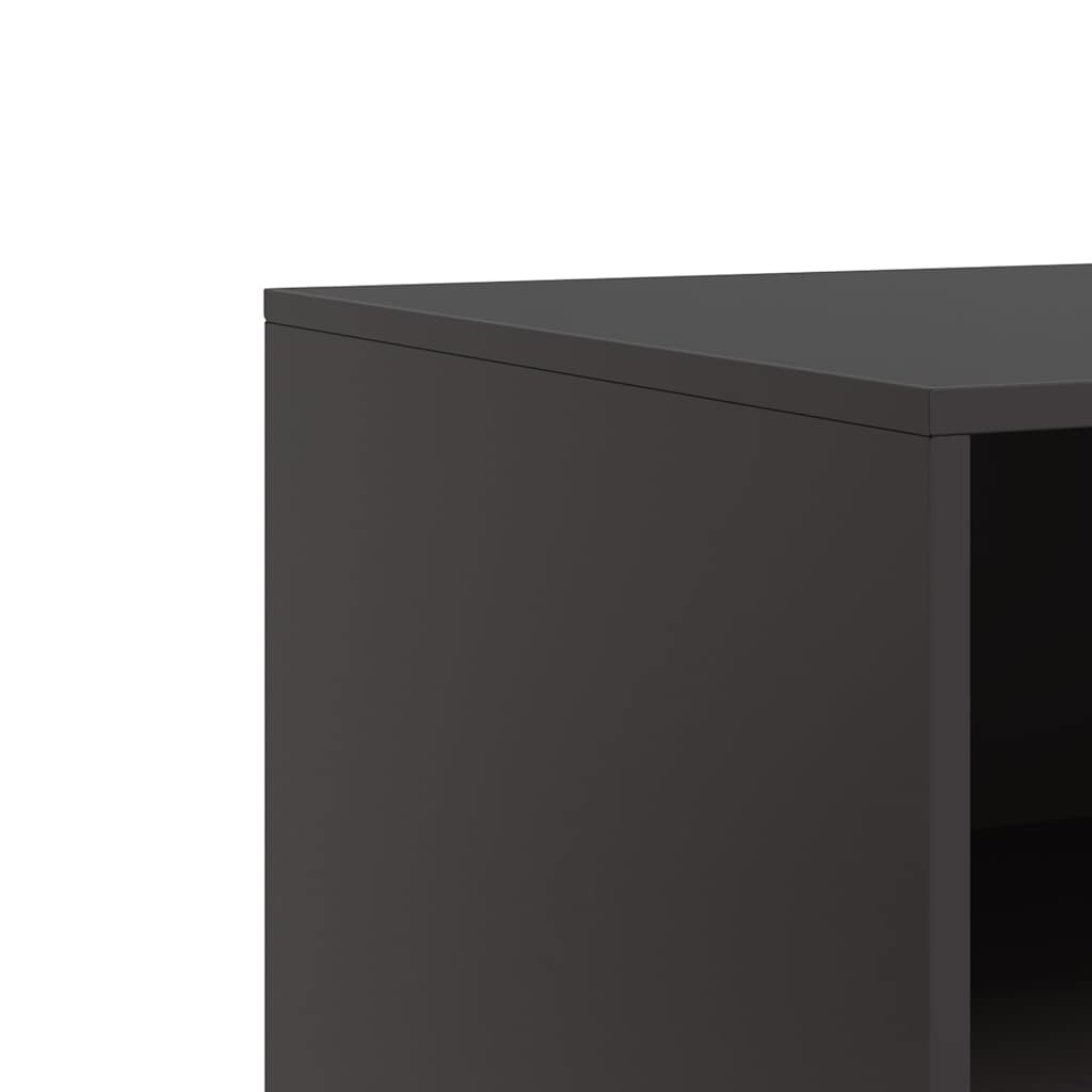 vidaXL Szafki pod telewizor, 2 szt., czarne, 67x39x44 cm, stalowe