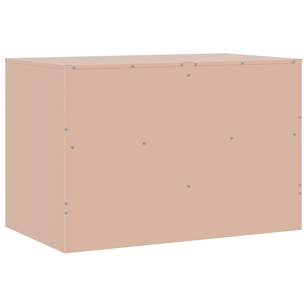 vidaXL Szafki pod telewizor, 2 szt., różowe, 67x39x44 cm, stalowe