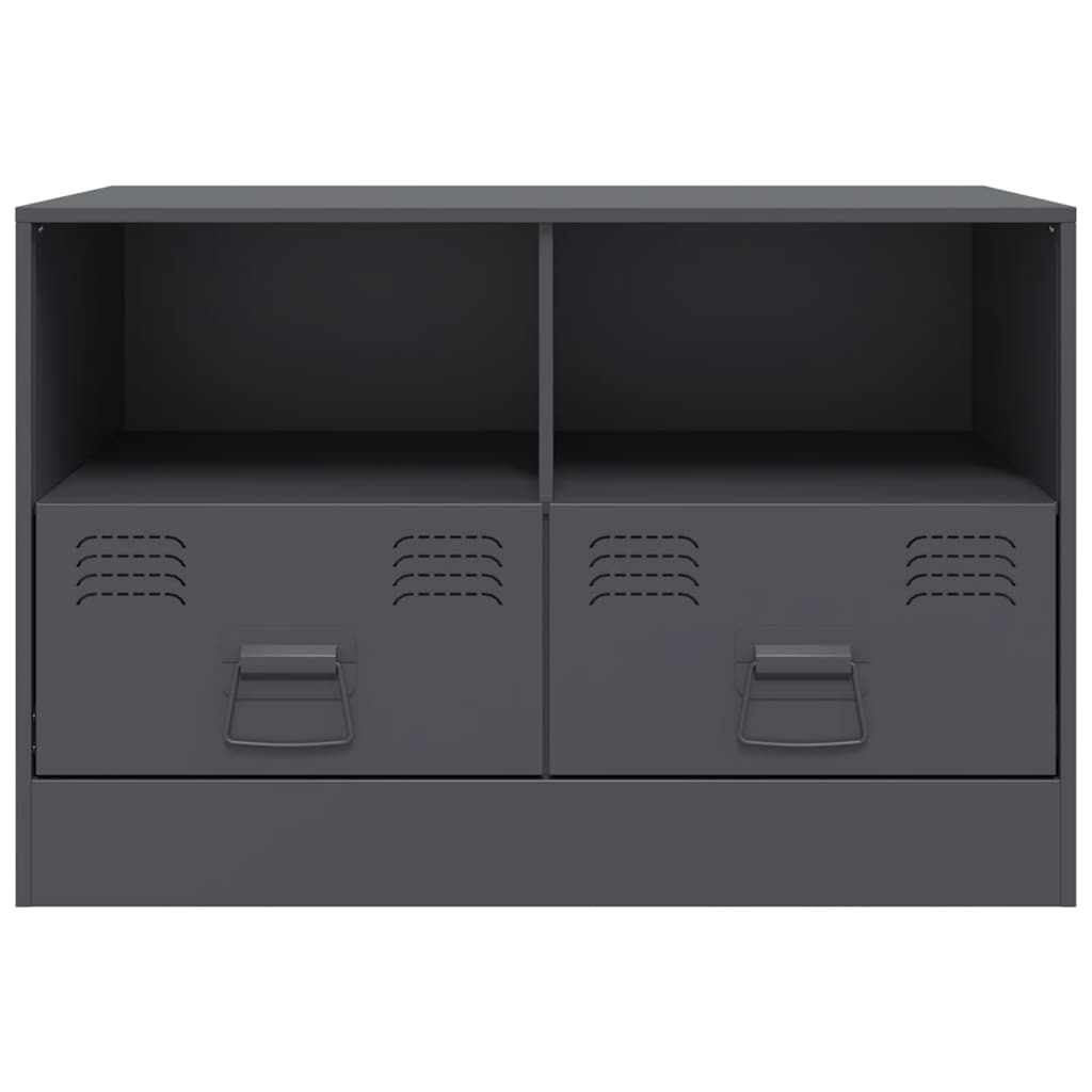 vidaXL Szafka pod telewizor, antracytowa, 67x39x44 cm, stalowa