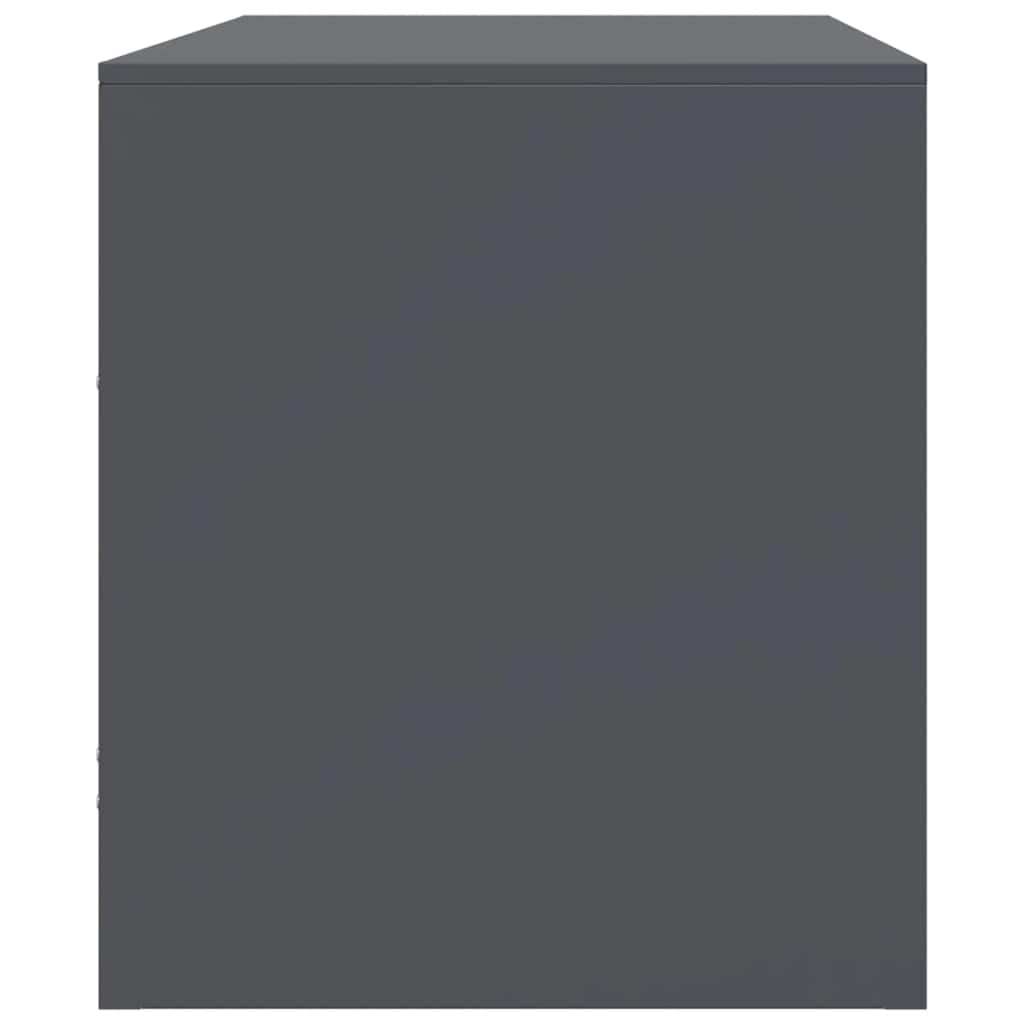 vidaXL Szafki pod telewizor, 2 szt., antracytowe, 67x39x44 cm, stalowe