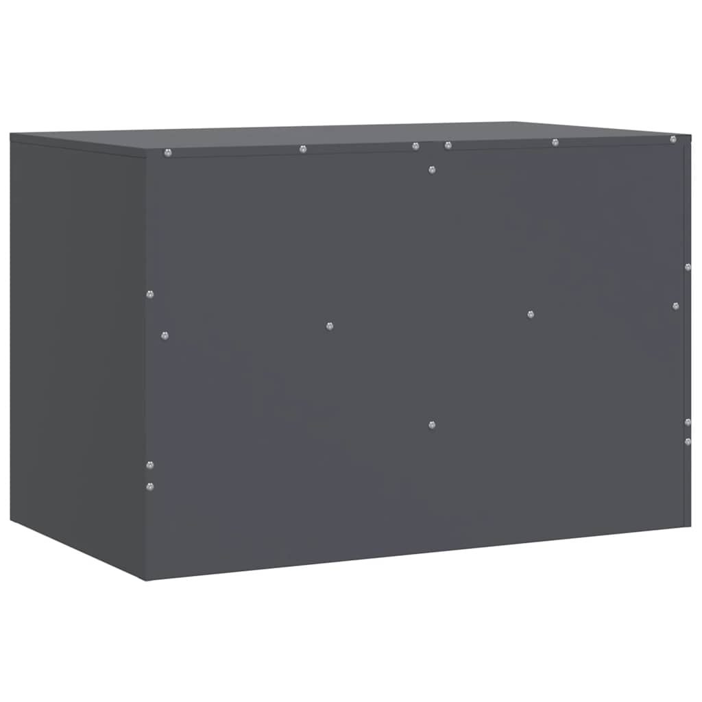 vidaXL Szafki pod telewizor, 2 szt., antracytowe, 67x39x44 cm, stalowe
