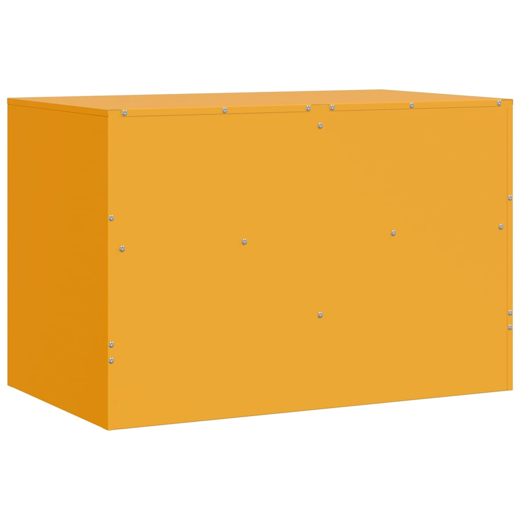 vidaXL Szafki pod telewizor, 2 szt., musztardowe, 67x39x44 cm, stalowe