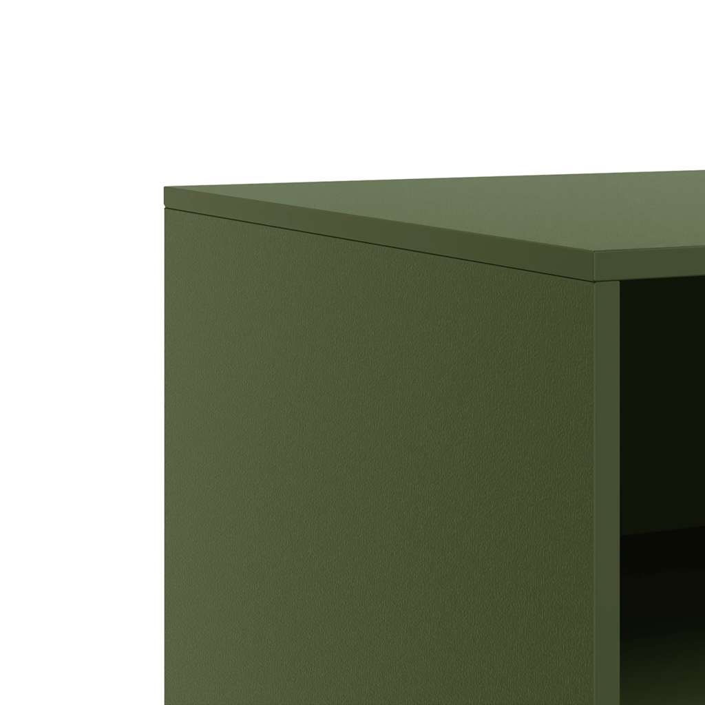 vidaXL Szafki pod telewizor, 2 szt., oliwkowe, 67x39x44 cm, stalowe