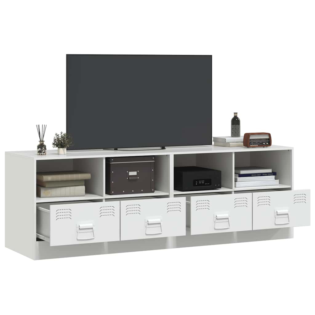 vidaXL Szafki pod telewizor, 2 szt., białe, 67x39x44 cm, stalowe