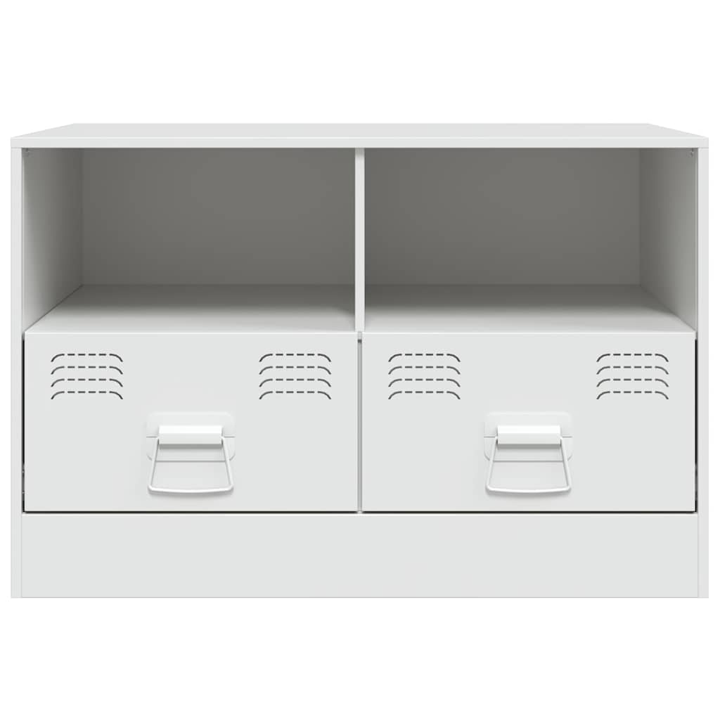 vidaXL Szafki pod telewizor, 2 szt., białe, 67x39x44 cm, stalowe