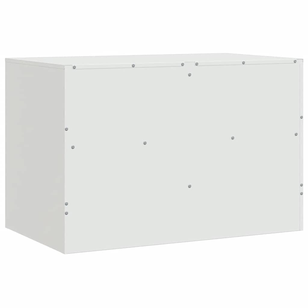vidaXL Szafki pod telewizor, 2 szt., białe, 67x39x44 cm, stalowe