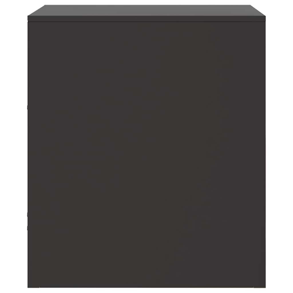 vidaXL Szafki nocne, 2 szt., czarne, 34,5x39x44 cm, stal