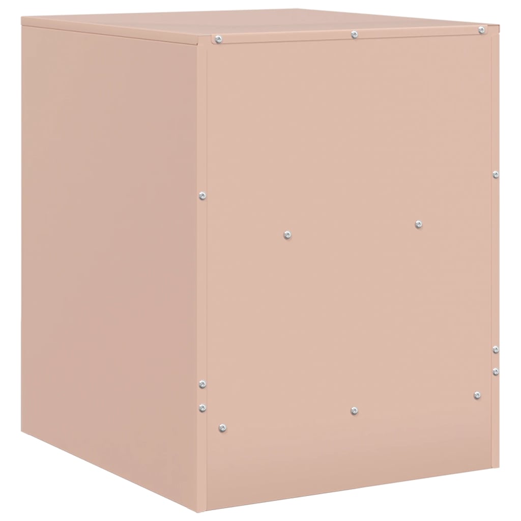 vidaXL Szafki nocne, 2 szt., różowe, 34,5x39x44 cm, stal