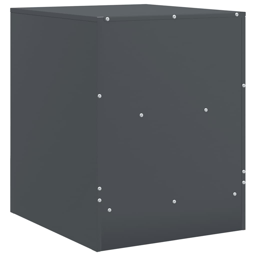 vidaXL Szafka nocna, antracytowa, 34,5x39x44 cm, stal